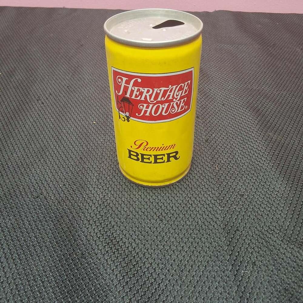 Heritage House Premium Beer Vintage Pull Tab Can Yellow